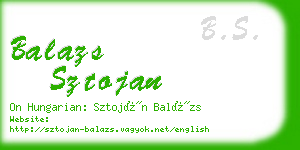 balazs sztojan business card